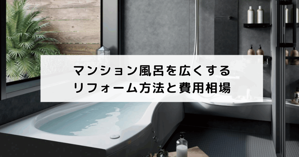 マンション風呂を広くするリフォーム方法と費用相場