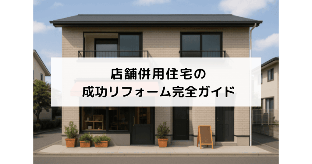 店舗併用住宅の成功リフォーム完全ガイド