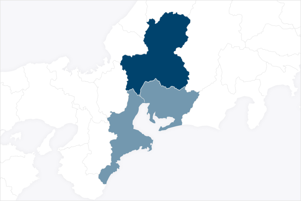 愛知（名古屋）・岐阜・三重の東海エリアに対応
